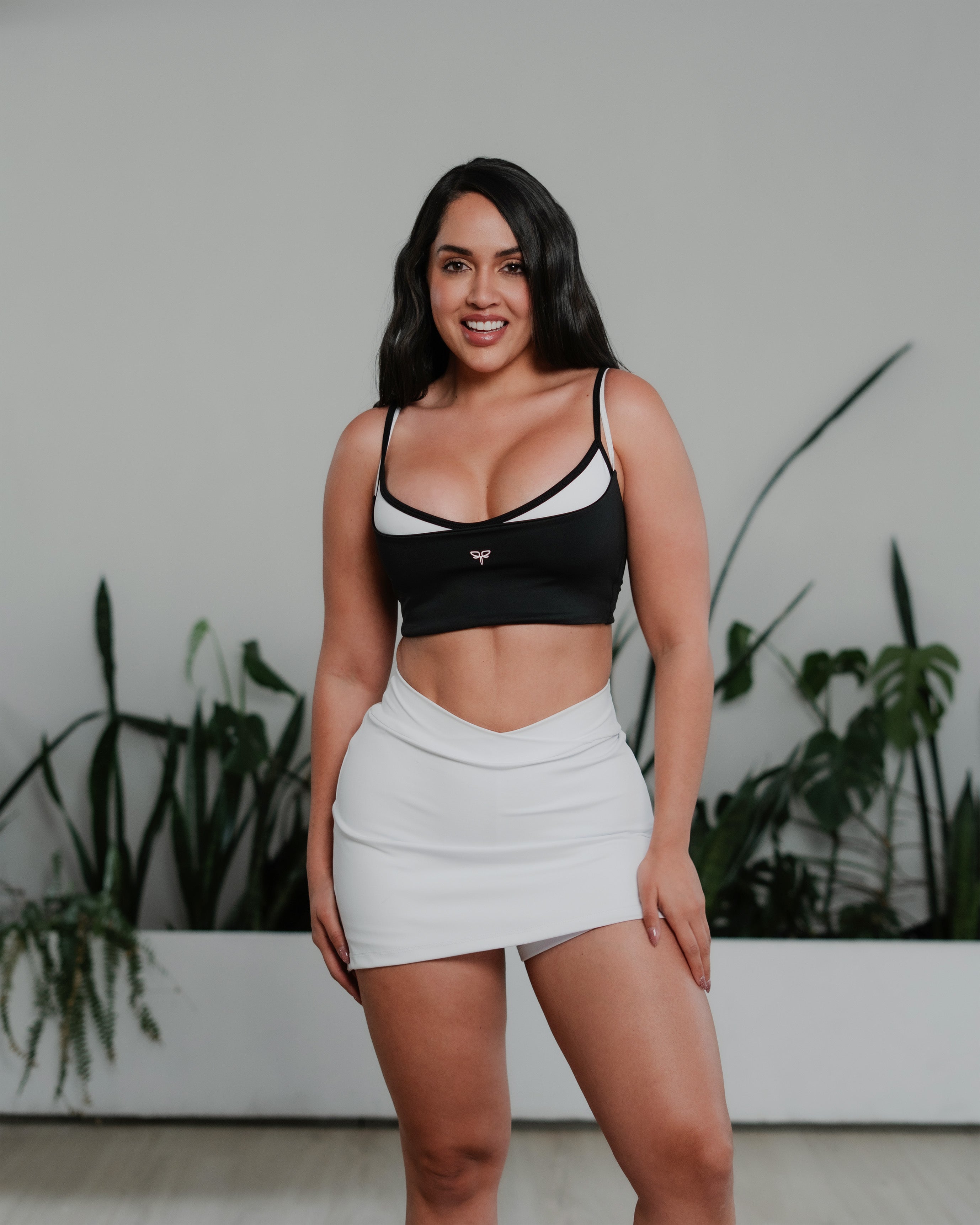 Conjunto deportivo top + falda short